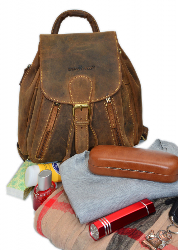 Vintage-Leder Rucksack Farbe braun